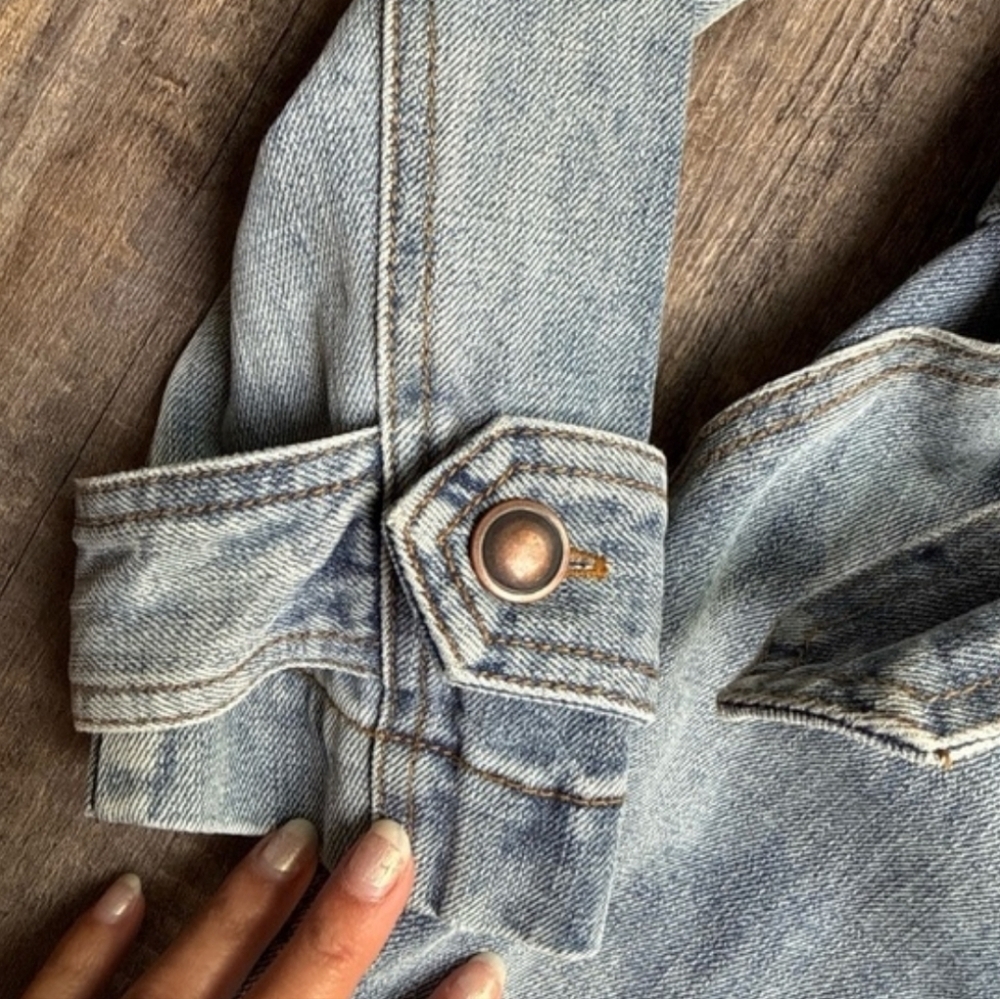 Free People Womens Denim Jean Button Up Dress Size XS - Picture 6 of 8